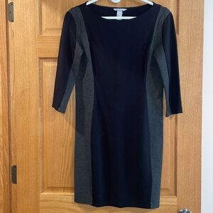 H&M Black & Gray Bodycon Dress